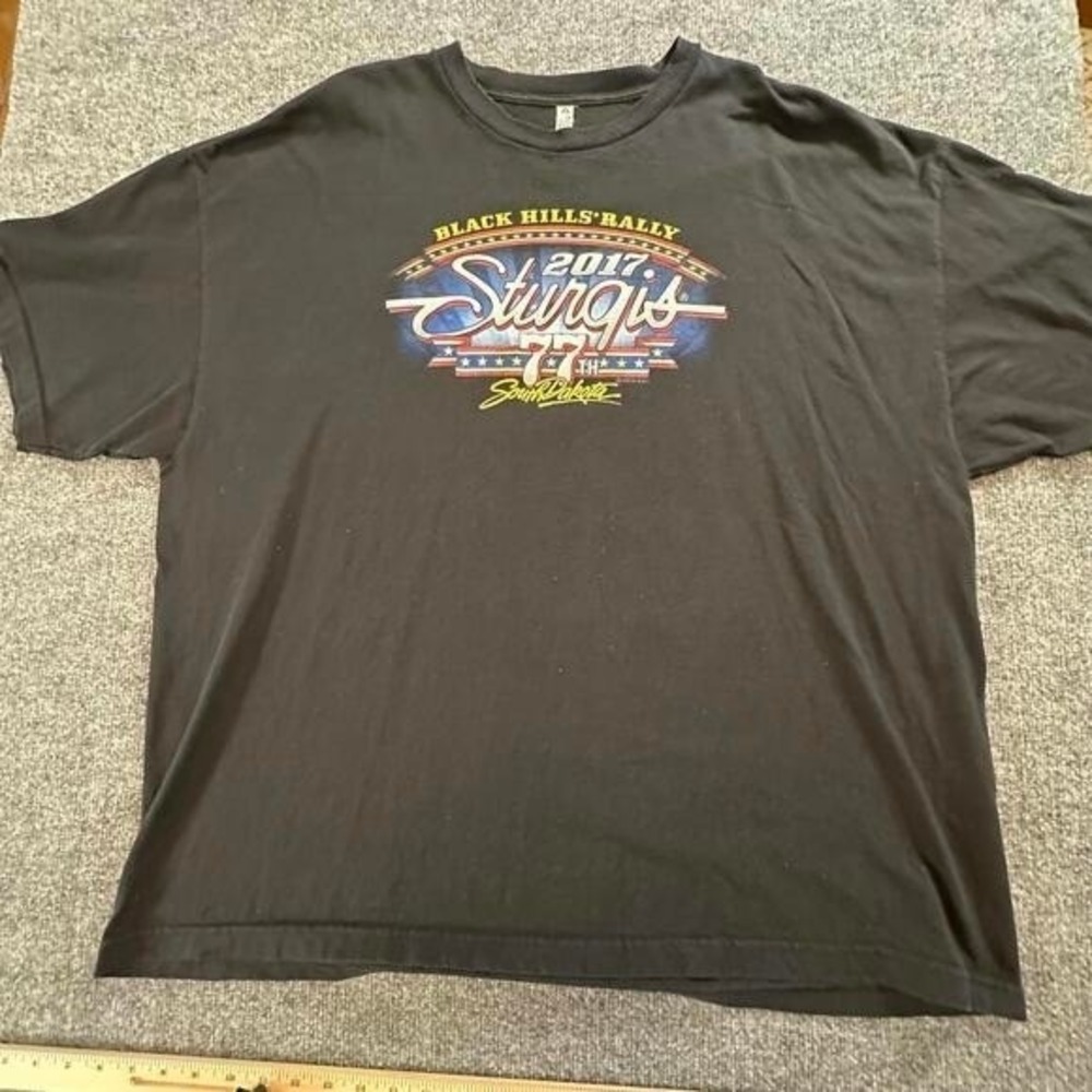 Alstyle 2017 Sturgis 77th Black Hills Rally South Dakota T-Shirt Mens 2XL #Q-14